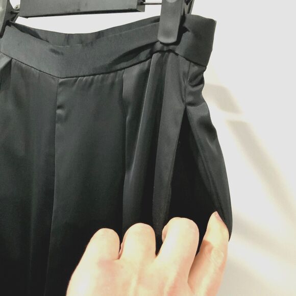 Black Wide Leg Flowey High Waisted Pants by Nasty Gal Size 4 - Picture 4 of 7